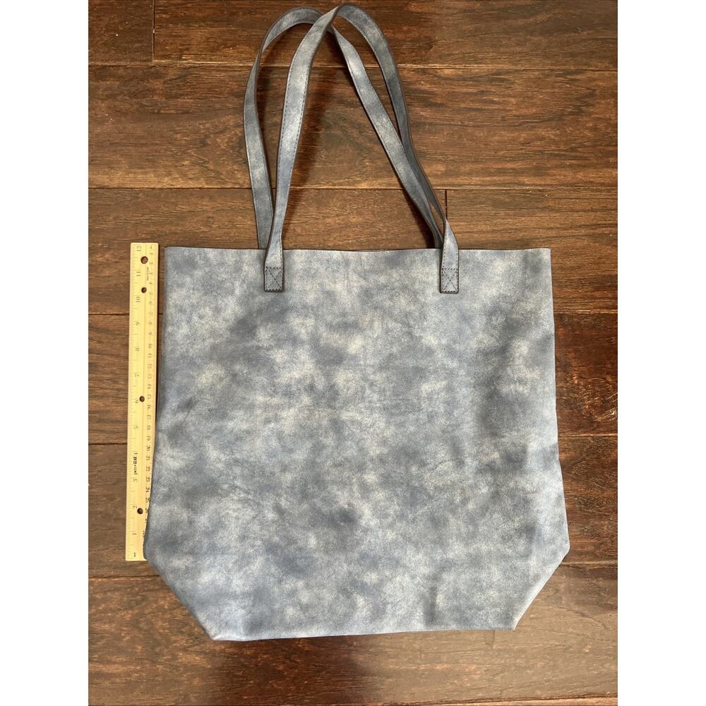 Anthropologie - Remi /Reid Tote Bag Large Carcoal Light Blue EUC